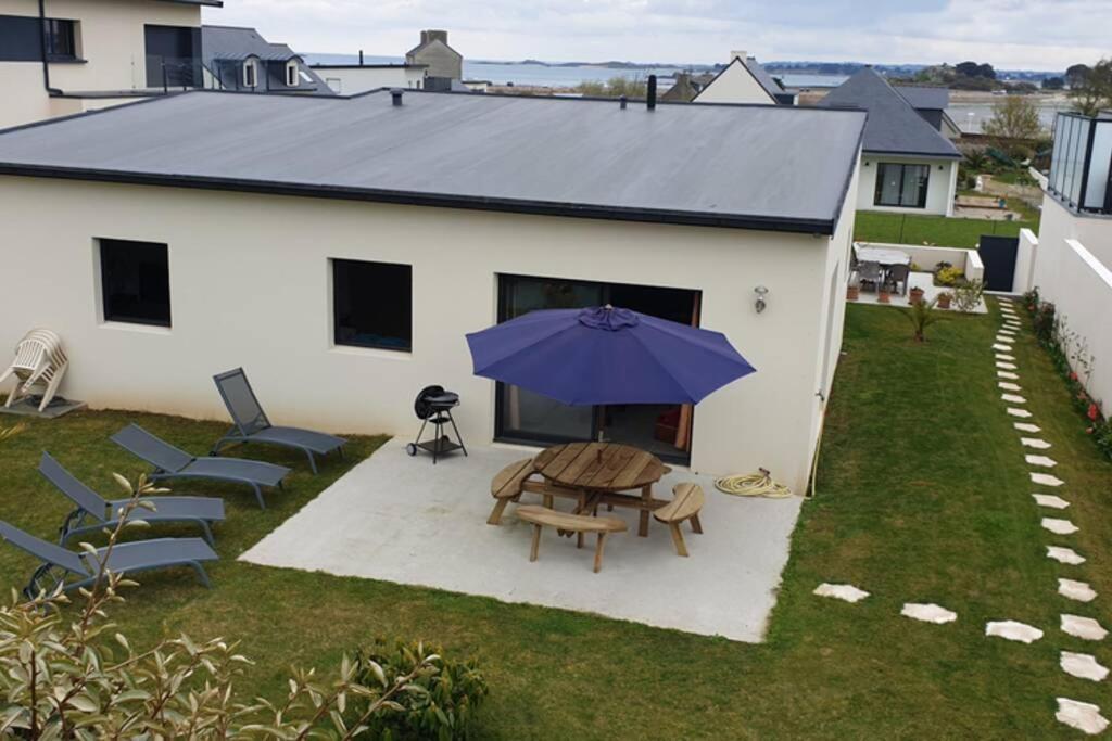Les Embruns Jardin Villa Saint-Pol-de-Léon Exteriör bild